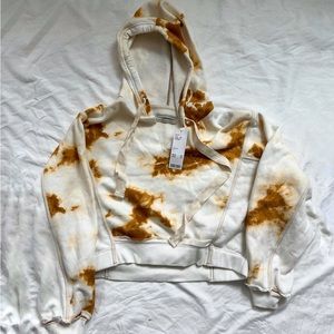 NWT tie dye cropped hoodie